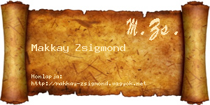 Makkay Zsigmond névjegykártya